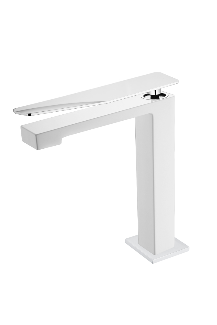 Boheme Q Смеситель для раковины высота излива 22,5 см, без донного клапана, цвет: white/chrome 142-WCR.2