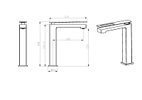 Boheme Q Смеситель для раковины высота излива 22,5 см, без донного клапана, цвет: white/chrome 142-WCR.2