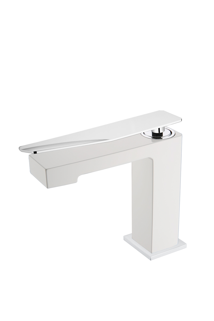 Boheme Q Смеситель для раковины без донного клапана, длина излива 13,2 см, цвет: white/chrome 141-WCR.2