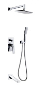 Boheme Venturo Душевой комплект встраиваемый - смеситель, верхний, ручной душ, шланг, цвет: chrome 374-2