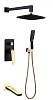 Boheme Venturo Душевой комплект встраиваемый - смеситель, верхний, ручной душ, шланг, цвет: black 384-B-2