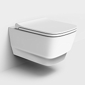 Boheme Bello Унитаз подвесной 53х35,5 безободковый, смыв каскадный, цвет: matt white 971-MW