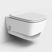 Boheme Bello Унитаз подвесной 53х35,5 безободковый, смыв каскадный, функция биде, цвет: matt white 971-2-MW