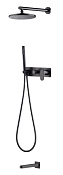 Boheme Spectre Душевой комплект встраиваемый - смеситель, верхний, ручной душ, цвет: gun metall 454-2-GM