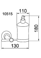 Boheme Chiaro Дозатор для жидкого мыла, подвесной, стеклянная колба, цвет: gold 10515