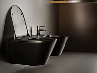 Boheme Avva Биде подвесное 53х35,5х35h см, 1 отверстие под смеситель, перелив хром, цвет: black 974-B