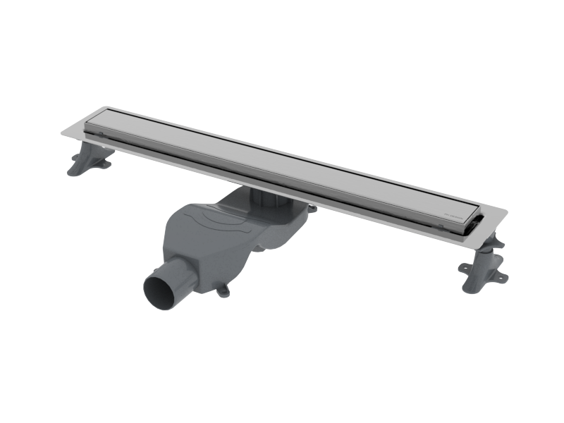 Boheme Трап линейный 80 см, с решеткой со щелью для воды и сифоном, цвет: chrome 982-80-CR