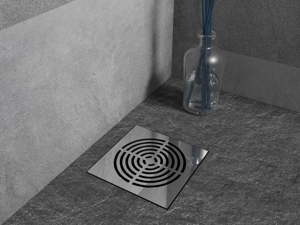 Boheme Трап точечный 15 см, с решеткой со щелью для воды, цвет: chrome 984-15-CR