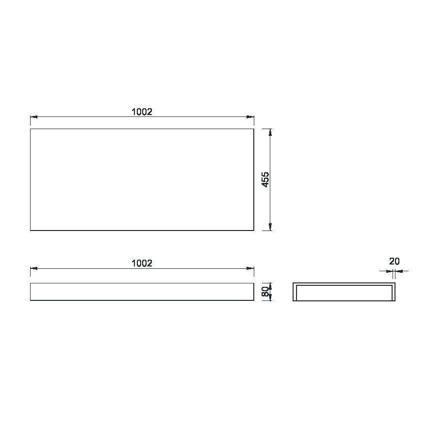 Armadi Art Flat Столешница 100,2х45,5х8h см, цвет: белый 869-100