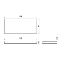 Armadi Art Flat Столешница 100,2х45,5х8h см, цвет: белый 869-100