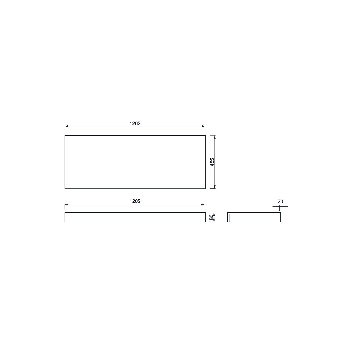Armadi Art Flat Столешница 120,2х45,5х8h см, цвет: белый 869-120