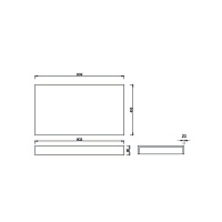 Armadi Art Flat Столешница 80,2х45,5х8h см, цвет: белый 869-080