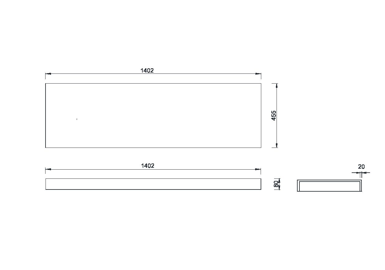 Armadi Art Flat Столешница 140,2х45,5х8h см, цвет: белый 869-140