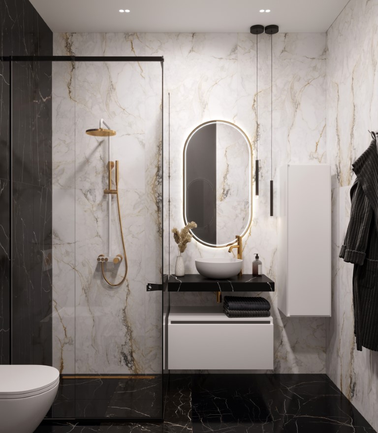 Armadi Art Flat Столешница 81х46х7h см, цвет: nero 869-080-NM