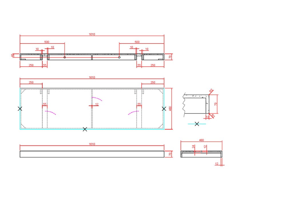 Armadi Art Flat Столешница 161х46х7h см, цвет: белый 869-160-CLCT
