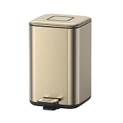 Boheme Q Ведро с крышкой напольное, 7 литров, цвет: matt gold 10948-MG