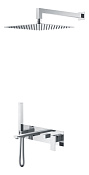 Boheme Qubic Душевой комплект встраиваемый - смеситель, верхний, ручной душ, шланг, цвет: chrome 474-CR