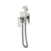 Boheme Qubic Гигиенический душ со смесителем и встраиваемой частью, цвет: nickel brush 477-NB