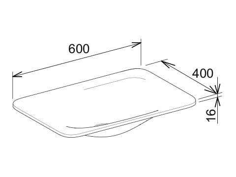 Keuco Edition 400 Раковина 60х40 см, с покрытием CleanPlus 31570 311600