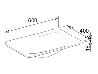 Keuco Edition 400 Раковина 60х40 см, с покрытием CleanPlus 31570 311600