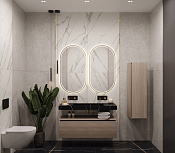 Armadi Art Vallessi Зеркало овальное подвесное 60х4,5х110h см, цвет: gold 568-G