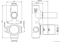 Treemme Hask Внутренняя часть встраиваемого смесителя для душа с переключателем RWIT6A49CC70