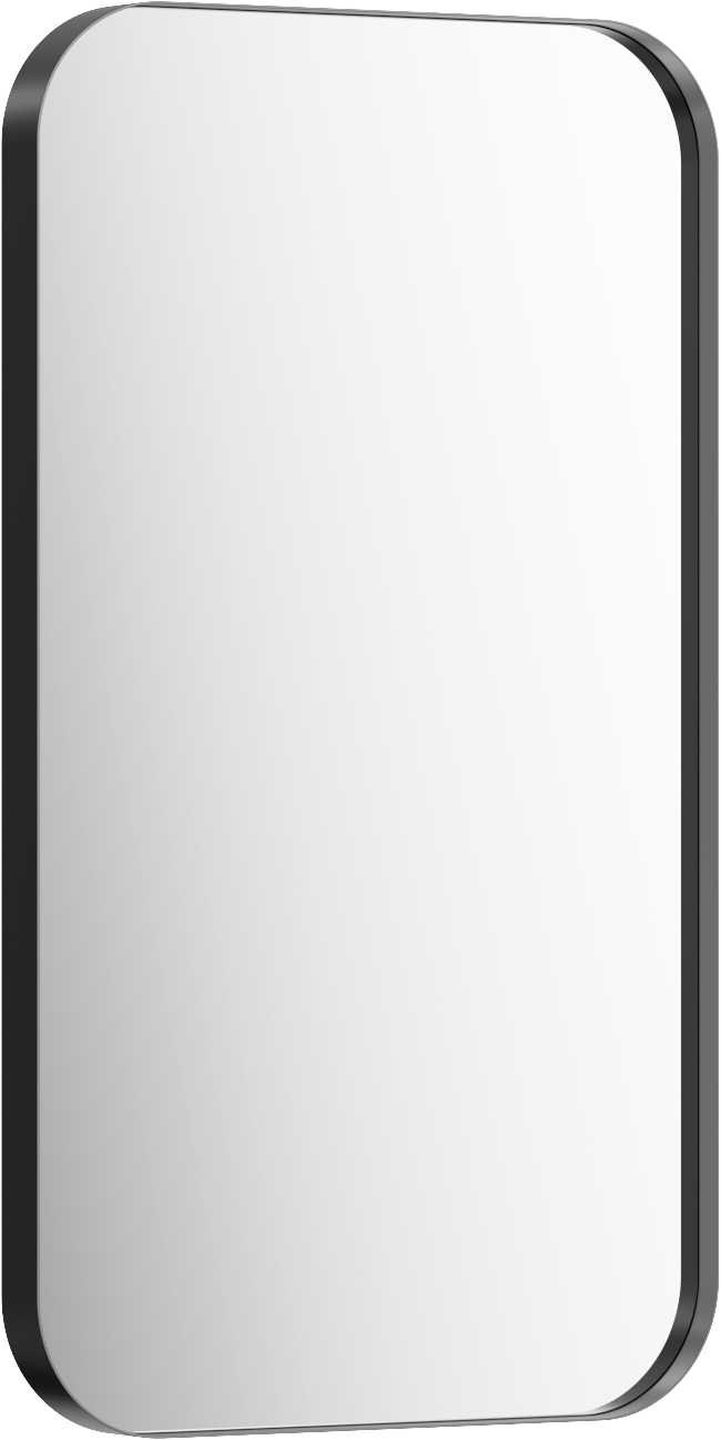 Aqwella RM Зеркало в металлической раме 50x90 см, цвет: черный RM0205BLK
