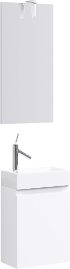 Зеркало Aqwella Leon-MP 40 белое, со светильником Ln-MP.02.04/W