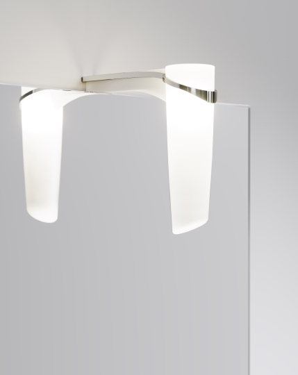 Зеркало Aqwella Leon-MP 40 белое, со светильником Ln-MP.02.04/W