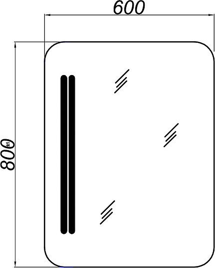 Зеркало Aqwella Neo 60 Neo.02.06