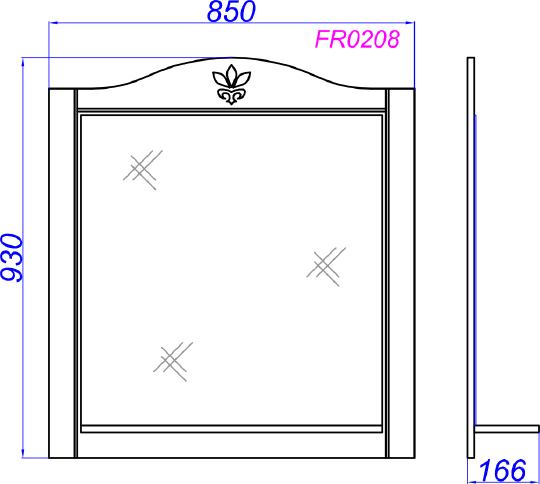 Зеркало Aqwella Franchesca 85 FR0208