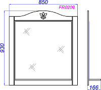 Зеркало Aqwella Franchesca 85 FR0208