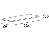 Столешница Cezares Bellagio 106 bianco 50186