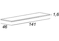 Cezares Bellagio Столешница под раковину 141х46 см, искусственный мрамор, цвет: bianco 50187
