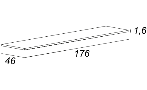 Столешница Cezares Bellagio 176 bianco 50188