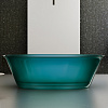 Abber Kristall Ванна прозрачная отдельностоящая 170x75x55h см, цвет: бирюзовый AT9707Aquamarin