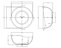 Abber Kristall Ванна прозрачная отдельностоящая 150x150x64.6h см, цвет: бирюзовый AT9705Aquamarin