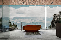 Abber Kristall Ванна прозрачная отдельностоящая 170x80x58h см, цвет: коричневый AT9706Opal