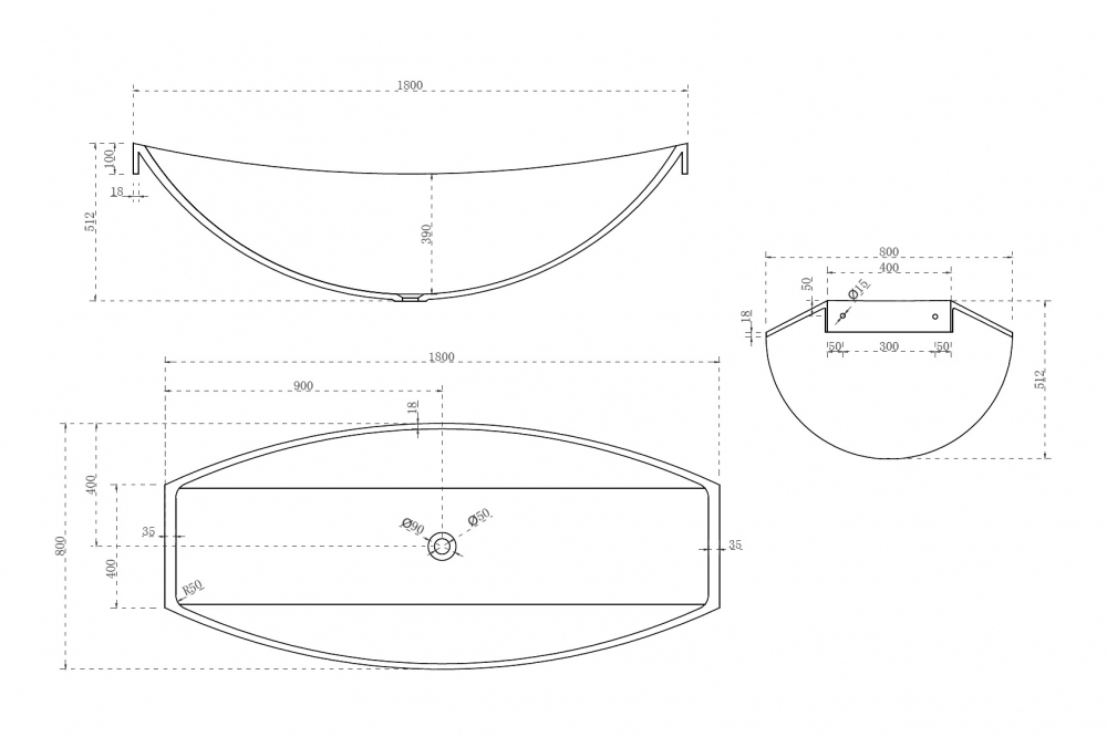 Abber Kristall Ванна прозрачная подвесная 180x80x51.2h см, цвет: красный AT9704Rubin