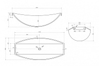 Abber Kristall Ванна прозрачная подвесная 180x80x51.2h см, цвет: красный AT9704Rubin