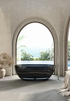 Abber Kristall Ванна прозрачная отдельностоящая 165x78x58h см, цвет: черный AT9701Onyx