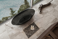 Abber Kristall Ванна прозрачная отдельностоящая 180x85x52h см, цвет: черный AT9702Onyx