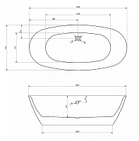 Abber Ванна акриловая отдельностоящая 180x84x54h см, цвет: белый AB9205
