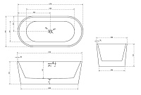 Abber Ванна акриловая отдельностоящая 170x80x60h см, цвет: белый AB9209