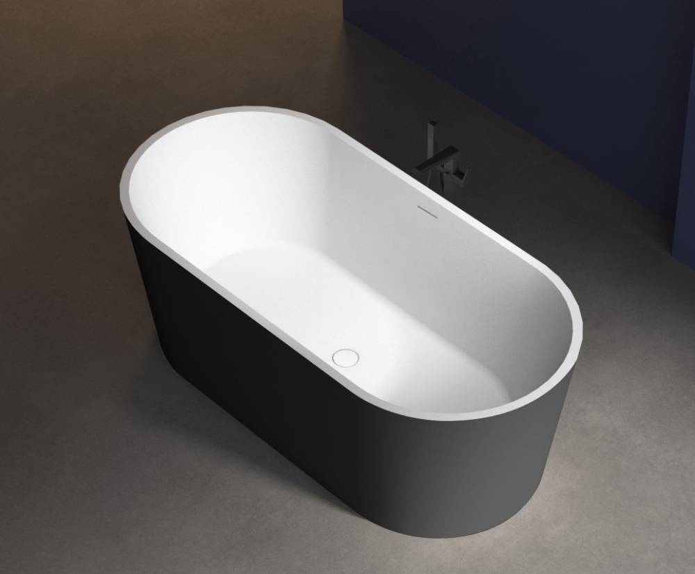 Abber Ванна акриловая отдельностоящая 170x80x60h см, цвет: черный AB9209MB