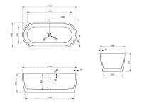 Abber Ванна акриловая отдельностоящая 175.5x80x60h см, цвет: белый AB9219