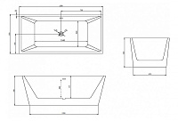 Abber Ванна акриловая отдельностоящая 150x80x60h см, цвет: белый AB9224-1.5