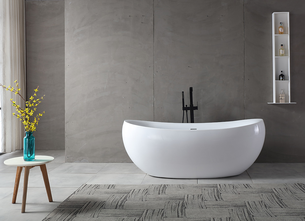 Abber Ванна акриловая отдельностоящая 170x80x64h см, цвет: белый AB9236