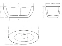 Abber Ванна акриловая отдельностоящая 170x80x64h см, цвет: белый AB9236