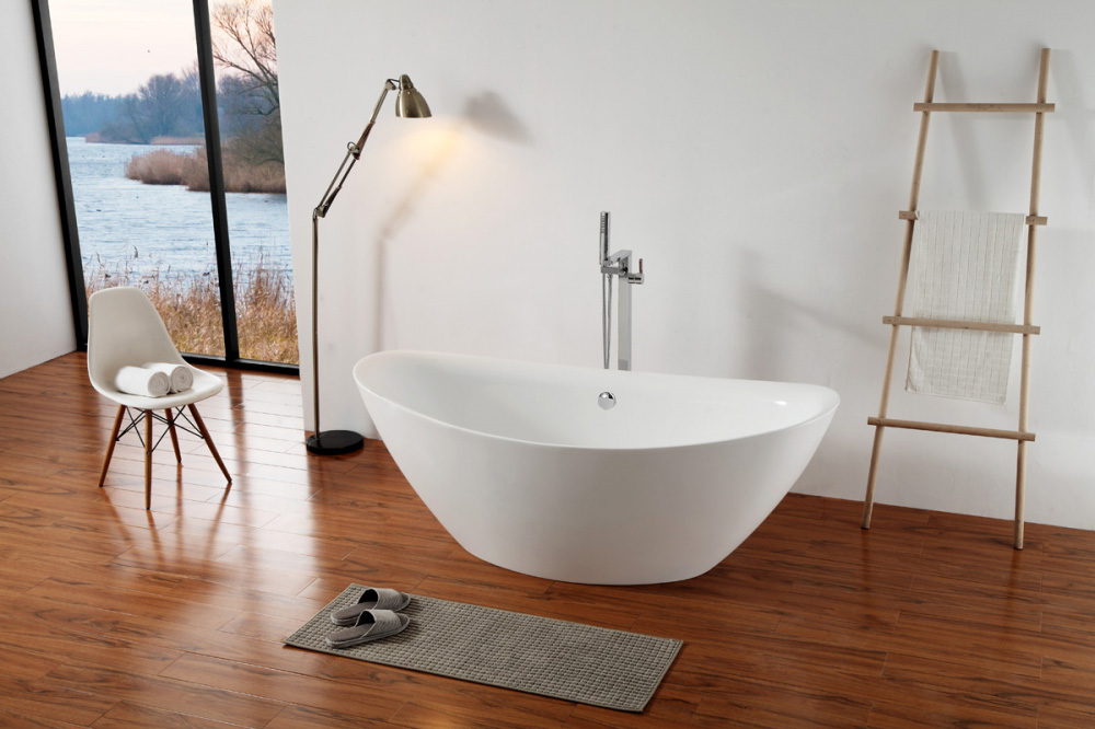 Abber Ванна акриловая отдельностоящая 180x87x65h см, цвет: белый AB9248